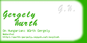 gergely wurth business card