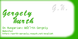 gergely wurth business card